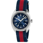 Gucci GG2570 Blue Dial Blue and Red Nylon Men's Watch YA142304