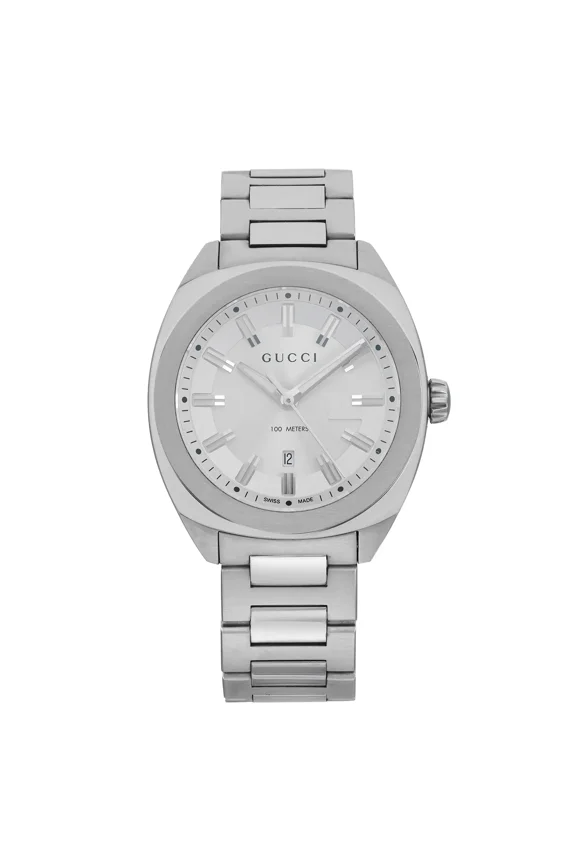 Pre-Owned Gucci GG2570 Silver Dial Mens Watch YA142402