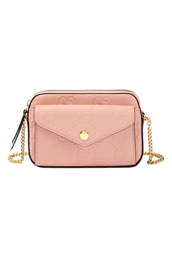 Gilbert Calfskin Mini Envelope Pink Crossbody Bag New