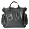 thumbnail image 1 of Gucci Gray Leather Drawstring Tote Bag With Tonal Double G Logo, 1 of 4