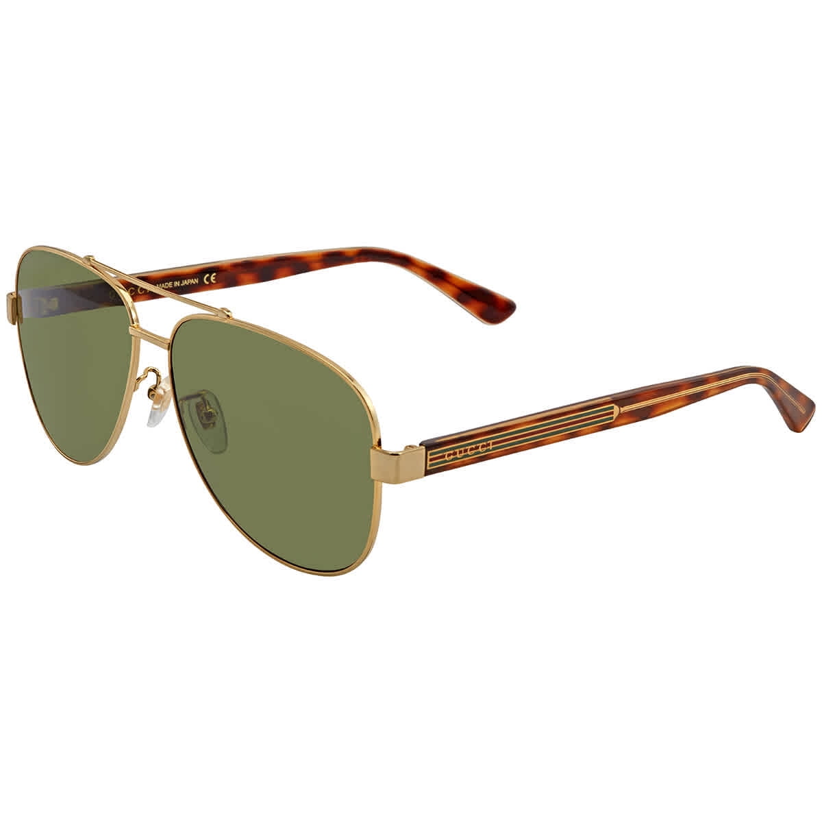 Gucci green aviator sunglasses top