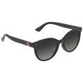 thumbnail image 1 of GUCCI GG0702SK 001 Round Oval Black Shiny Black Grey 54 mm Women's Sunglasses, 1 of 6