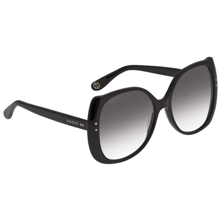 Gucci Black Frame Sunglasses with Gray Gradient Lenses Amazon.com: Gucci Sunglasses Aviator Full Rim, Black Frame  main image 4