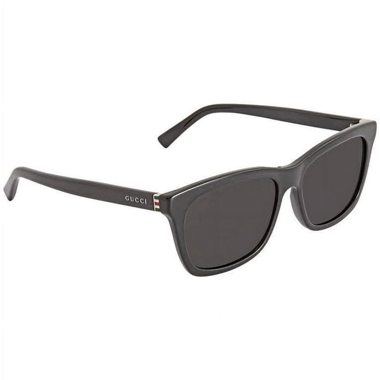 Gucci Grey Polarized Rectangular Men's Sunglasses GG0449S00256