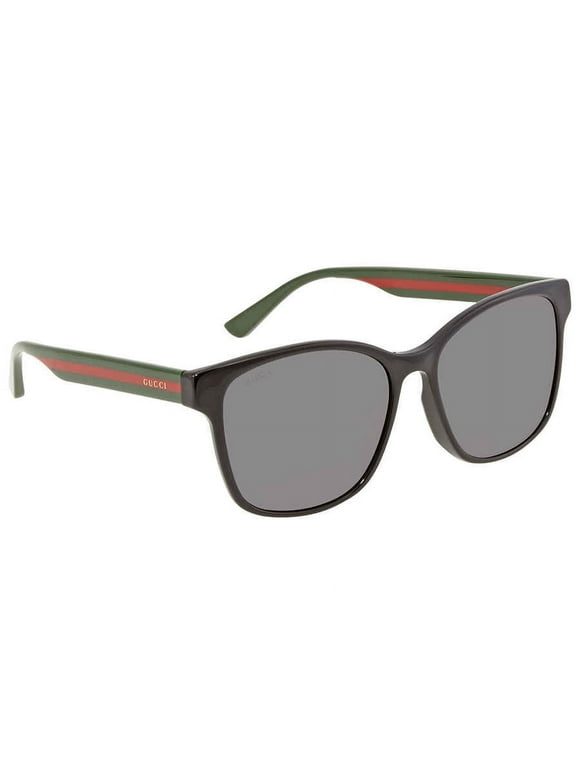 Grey Rectangular Unisex Sunglasses GG0417SK 001 56