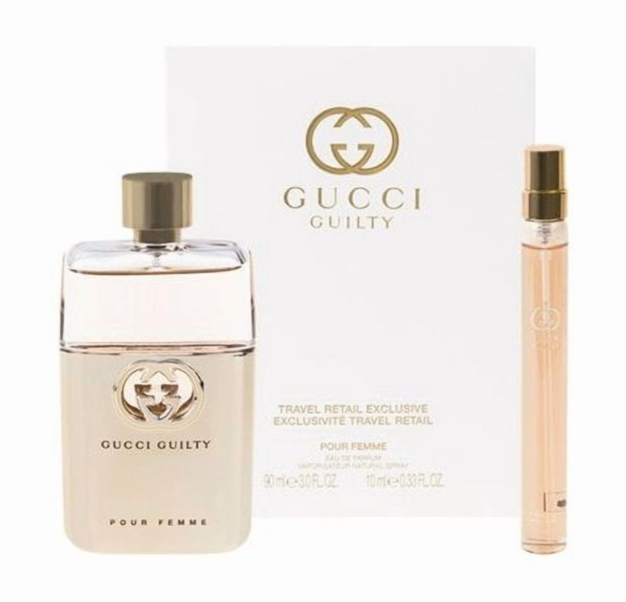 Gucci Guilty 3.0 oz EDP Spray+ .33 travel spray Womens Travel Set