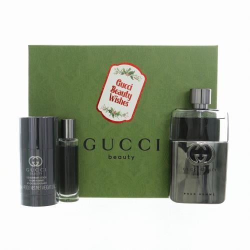 GUCCI ギルティトリオギフトセット Gucci Men's Guilty 3Pc Gift Set - 3.0 Oz EDT Spray, 2.4 oz