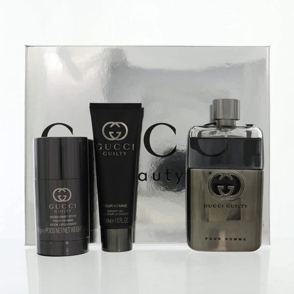 Gucci Guilty Pour Homme 3pcs Gift Set For Men
90ml Eau De Toilette Spray + 70g Deodorant Stick + 50ml Shower Gel