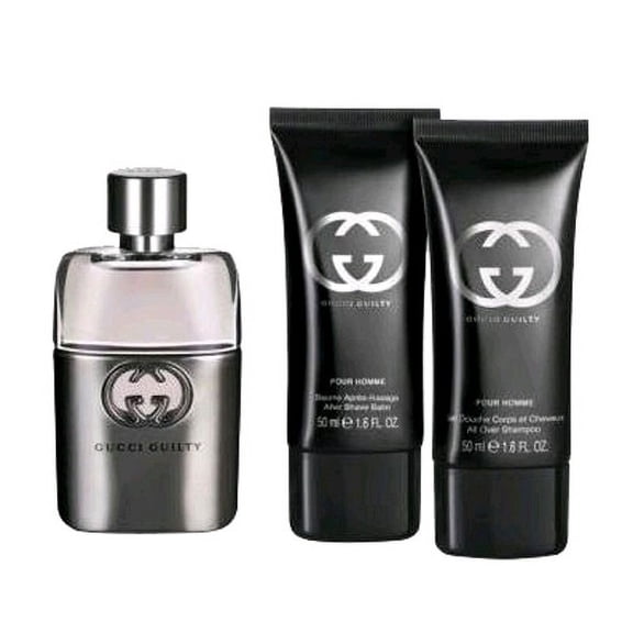 Gucci Guilty Pour Homme by Gucci, 3 Piece Gift Set for Men