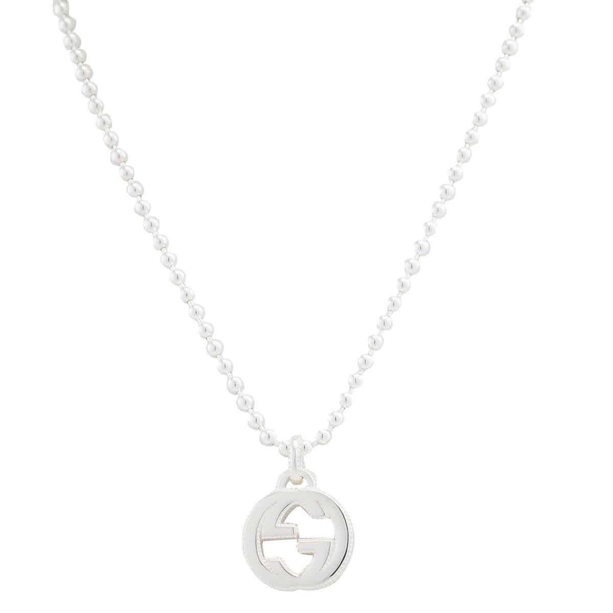 【 GUCCI 】 Interlocking G Necklace In Silver Gucci Interlocking G necklace in silver - Walmart.com