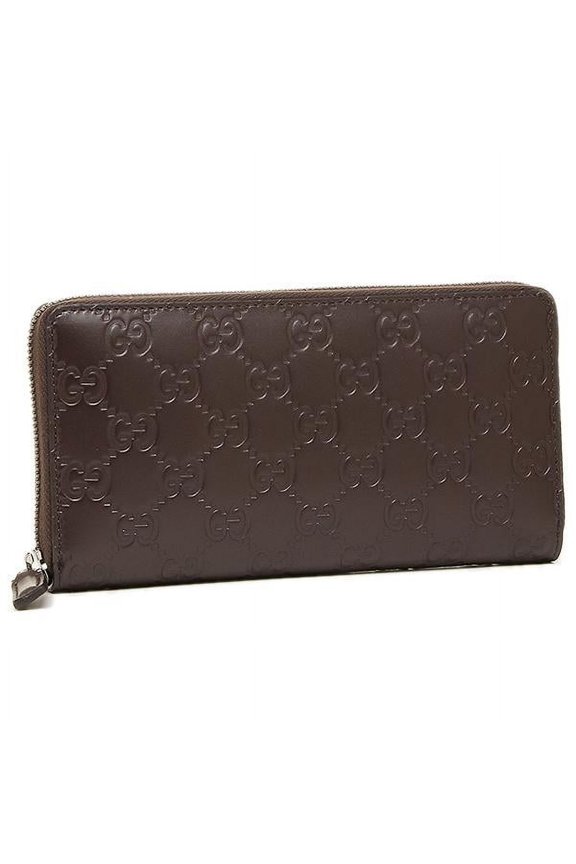 Italy Signature Continental Wallet Brown Zip Around Leather Box New