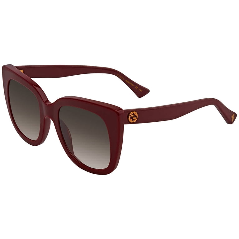 Gucci Ladies Burgundy Cat-Eye Sunglasses GG0163S00751  display picture 1