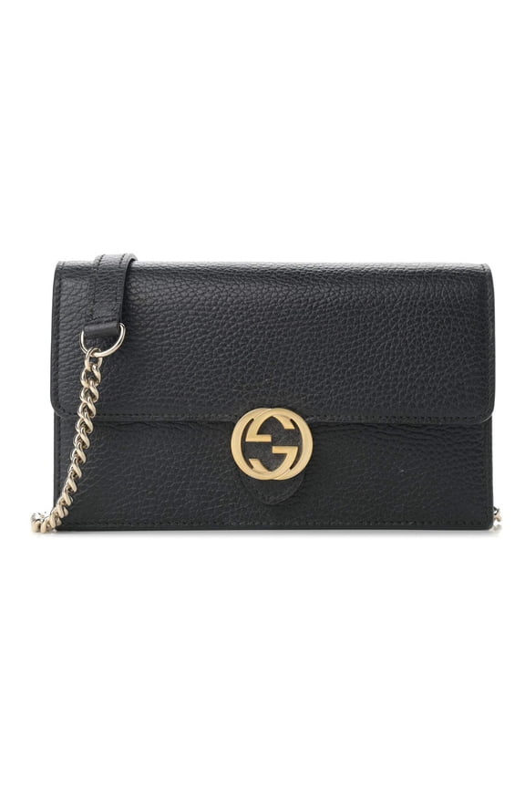 Marmont Black Dollar Calfskin Leather Interlocking G Bag 615523