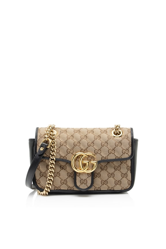 Pre-Owned Gucci Matelasse GG Canvas GG Marmont Small Flap Bag