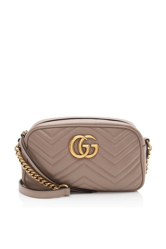 Pre-Owned Gucci Matelasse Leather GG Marmont Small Camera Bag