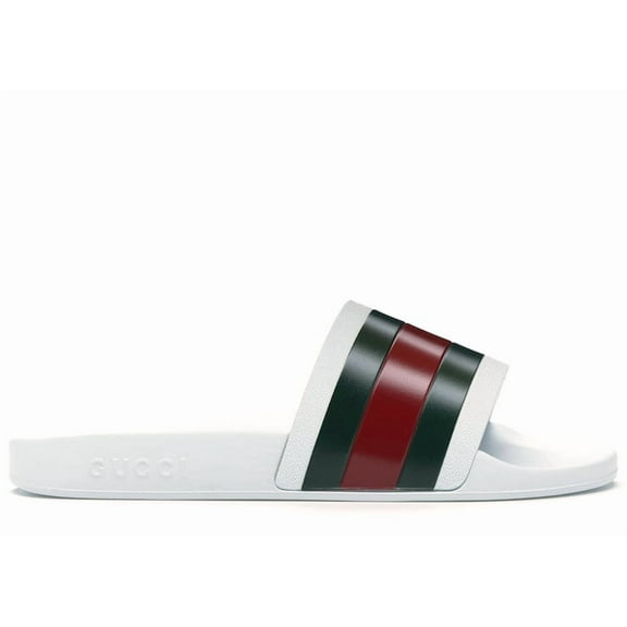 Gucci Men's Pursuit Pool Slides White Sandals, from StockX