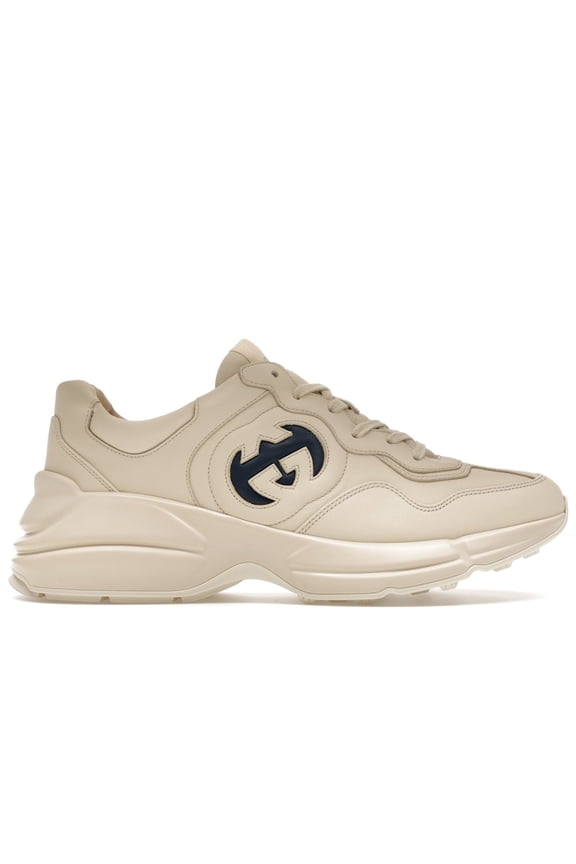 Men's Rhyton Interlocking G Ivory Blue Shoes, from StockX