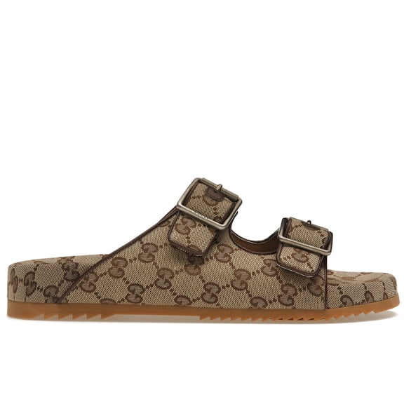 Gucci Men's Strap Slide Sandal Beige Canvas, from StockX