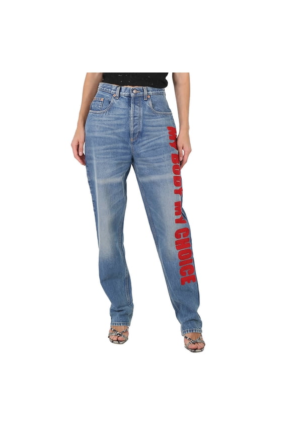 My Body My Choice Straight Leg Jeans, Waist Size 24"