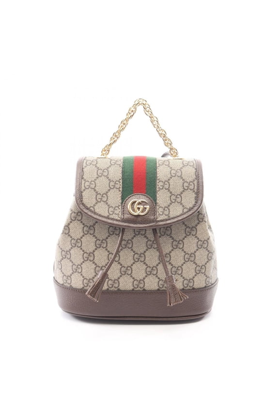 Pre-Owned Gucci Ophidia Mini GG Supreme Backpack/Handbag, Coated Canvas and Leather, Women's,...