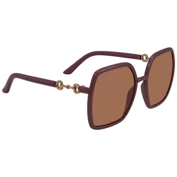 Gucci Orange Rectangular Ladies Sunglasses GG0890S 003 55