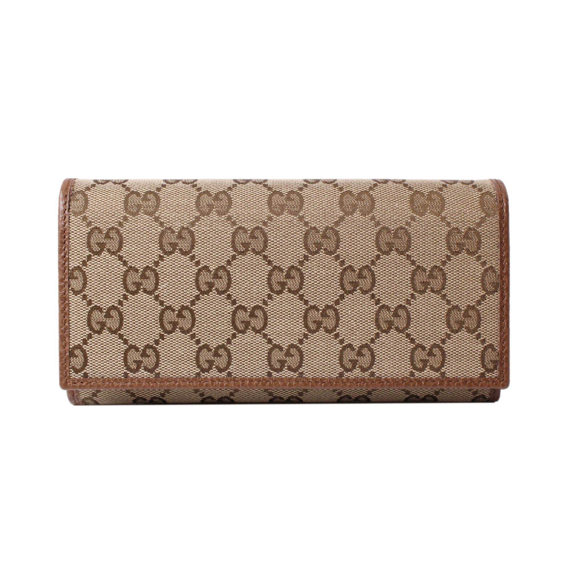 Gucci - Brandclub - Gucci Original Beige GG Canvas Brown Leather