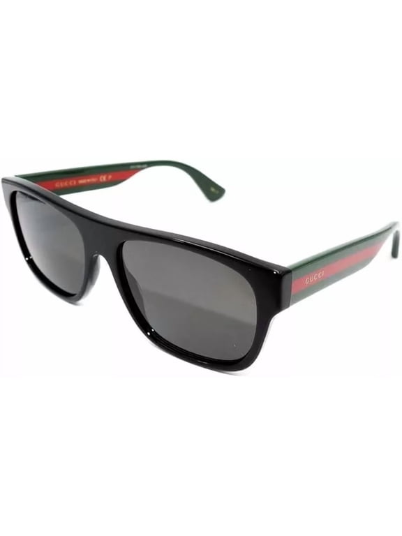 Polarized Grey Rectangular Men's Sunglasses GG0341S 002