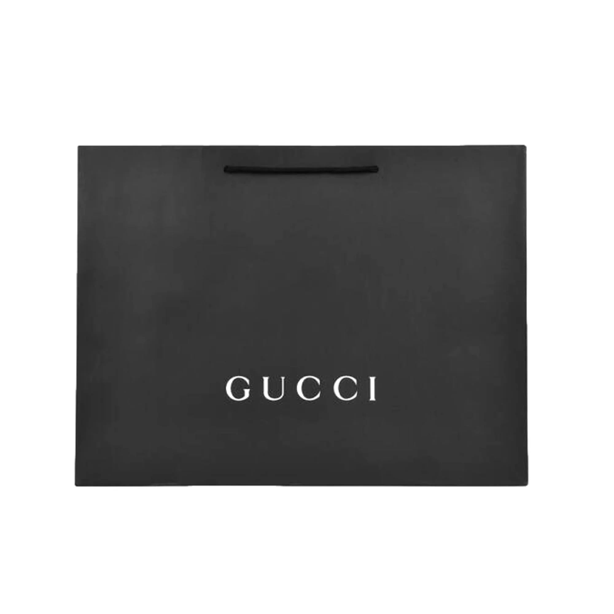 Gucci Shopping Gift Bag Designer Logo Packaging Black Paper Medium Size Walmart