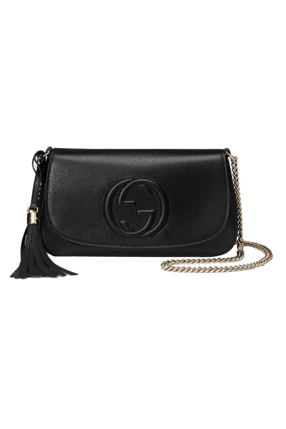 Soho Disco GG Black Tassel Chain Crossbody Bag