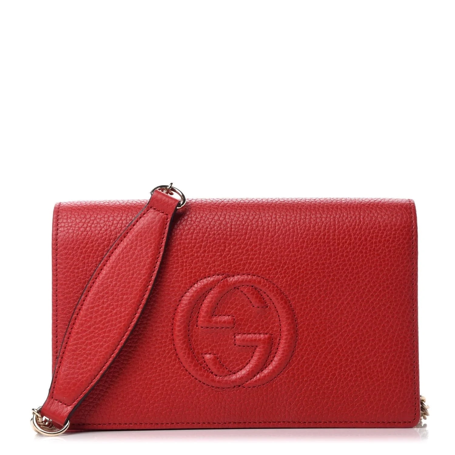 Gucci Soho Trifold Wallet Small Red