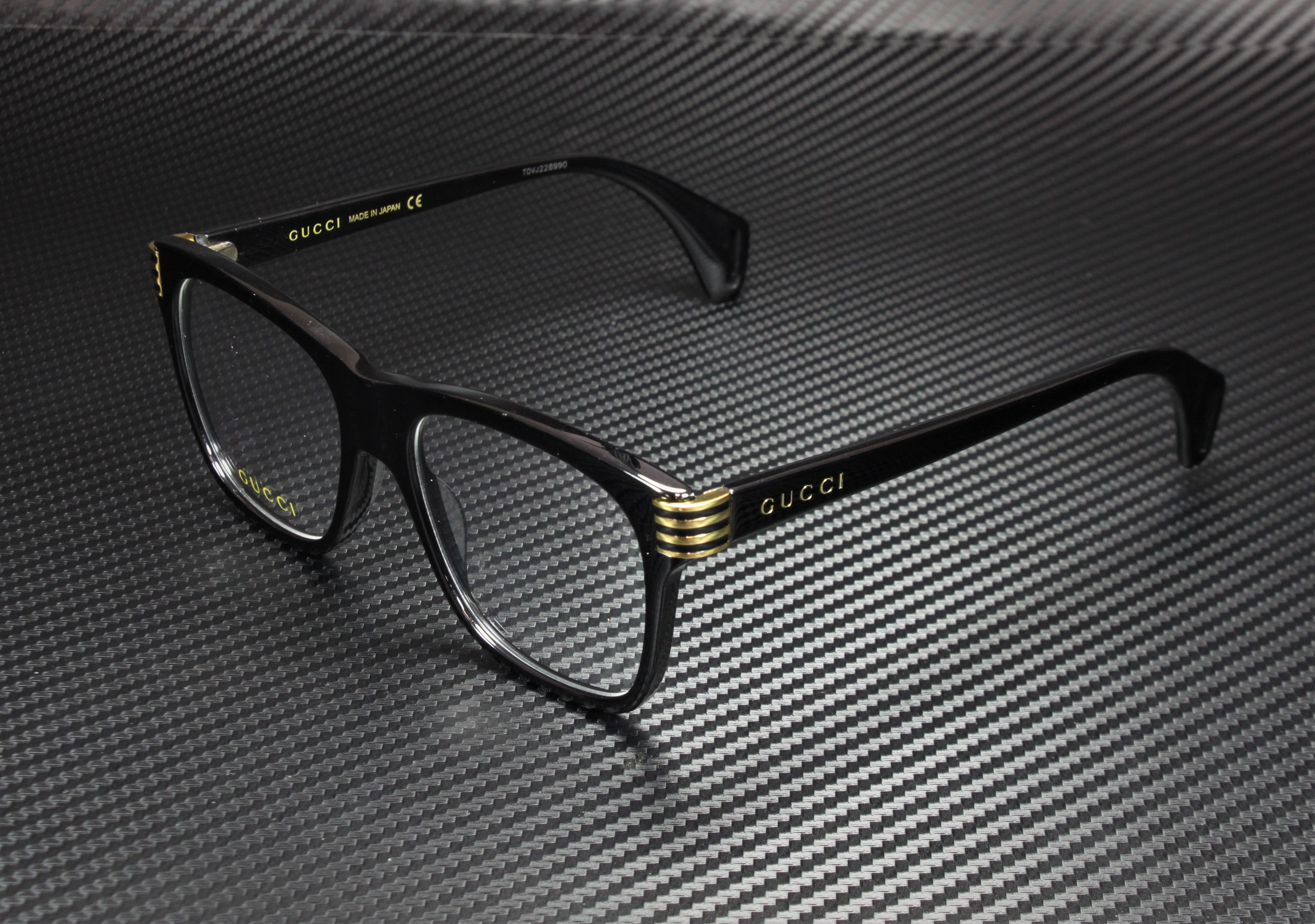 Gucci Square Eyeglasses GG0526O 001 Black 54mm 526 - Walmart.com display picture 1