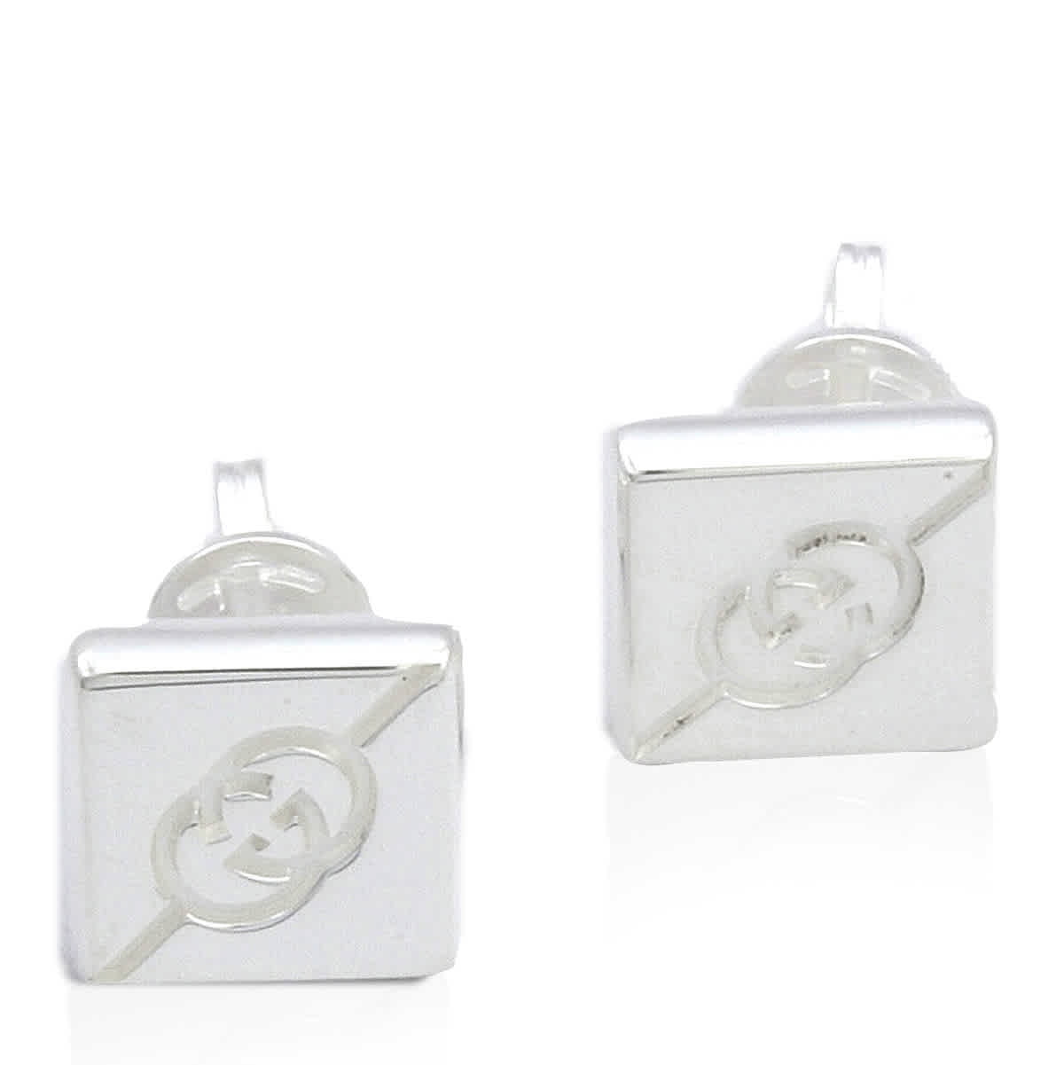 Gucci interlocking g sterling silver stud earrings deals