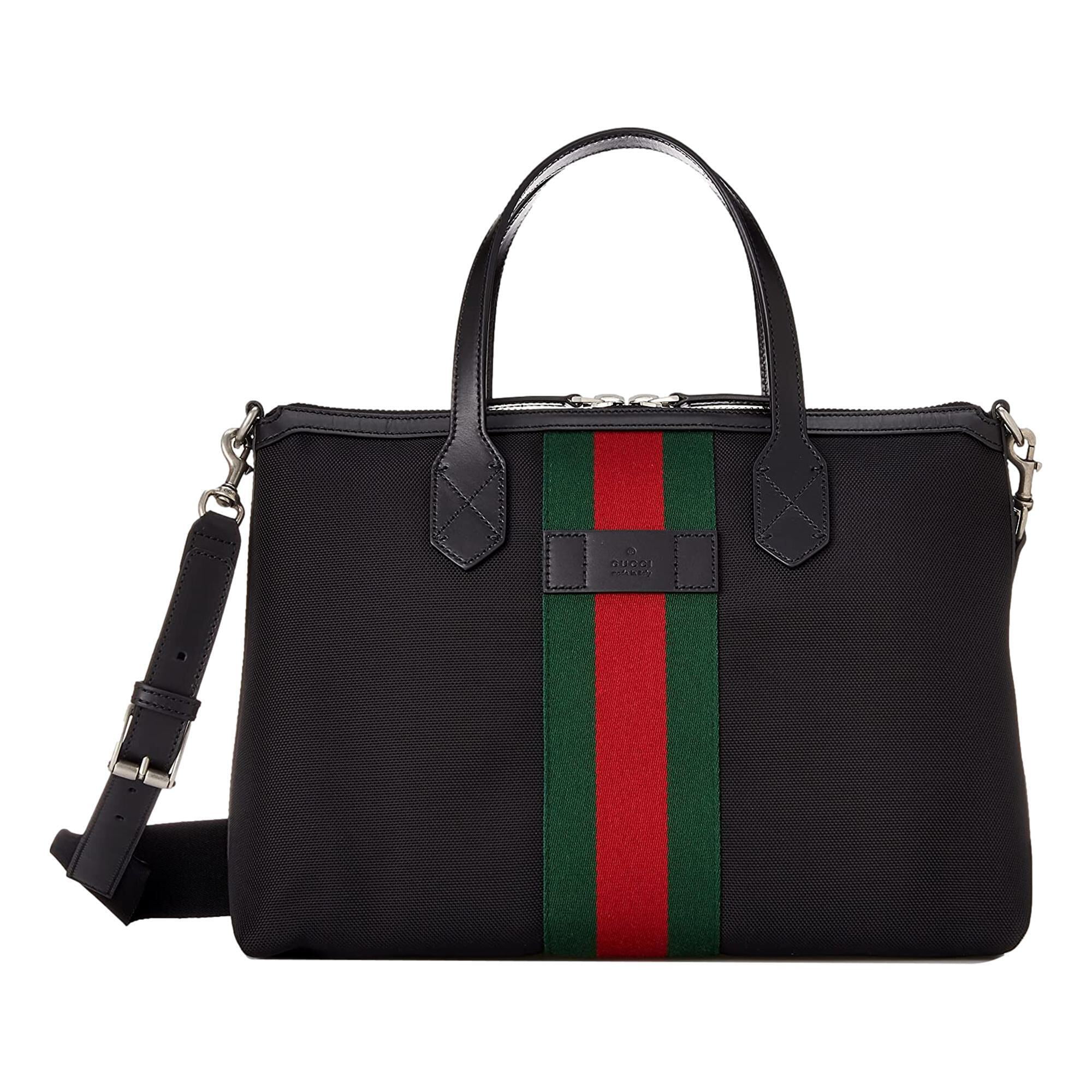 Gucci Deco medium tote bag in Black Leather