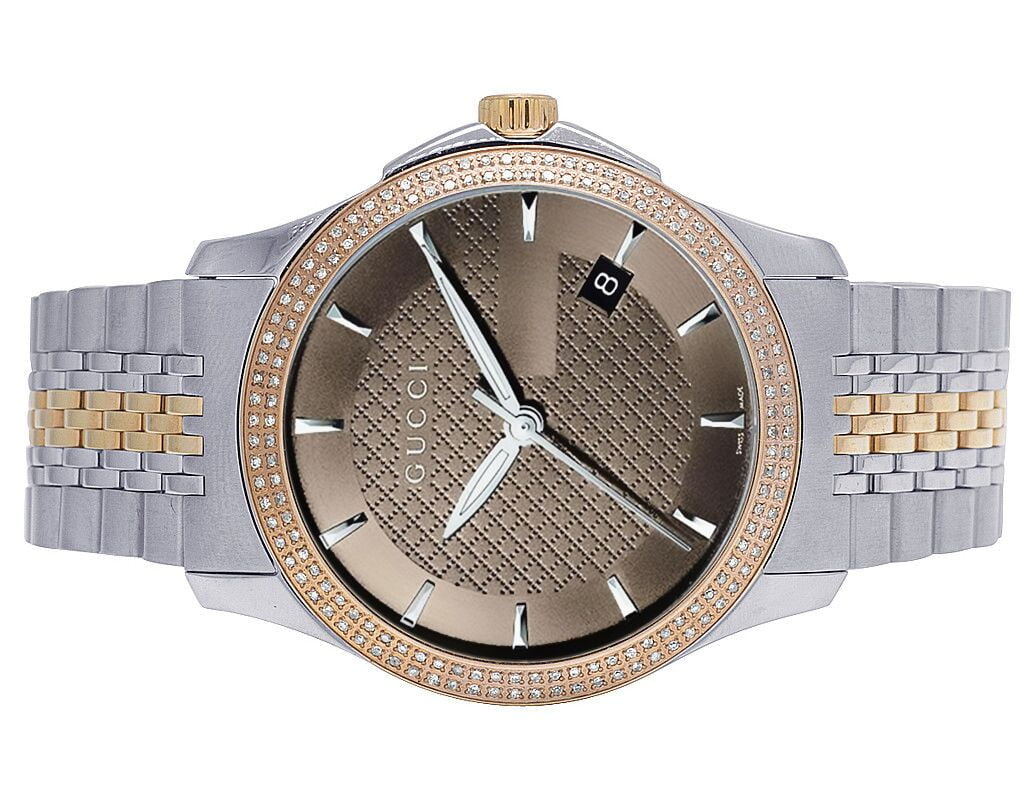 Gucci Unisex G-Timeless Gucci Two Tone 38MM Diamond Bahrain Ubuy