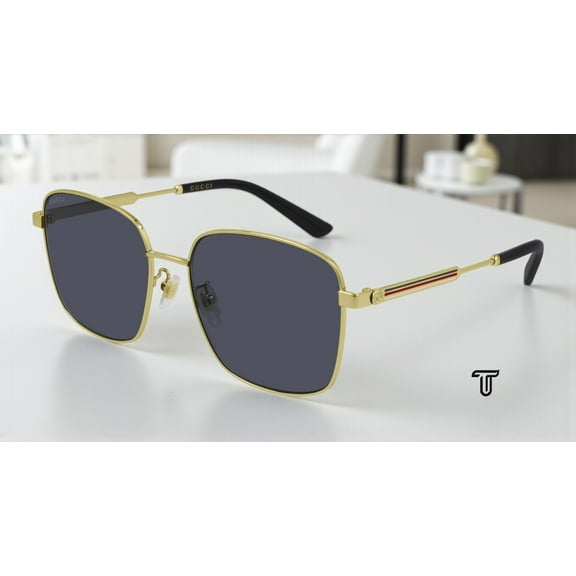 Gucci Unisex Sunglasseswith Original Case, Gold Grey