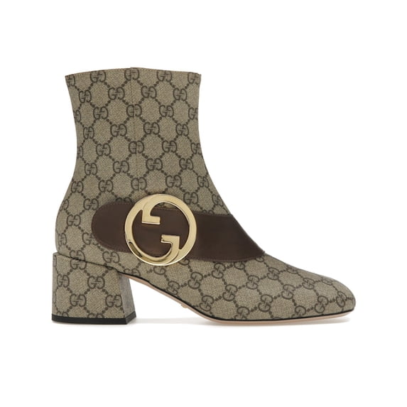Gucci Women's Blondie Ankle Boot Beige GG Canvas, from StockX