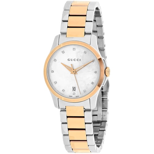 Gucci G-Timeless Ladies Sapphire Silver Dial Two Tone Bracelet Watch Gucci G Timeless Silver Dial Two Tone Steel Strap Watch For  main image 3