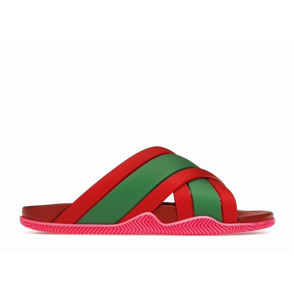 Gucci Women's Web Slide Pink Rubber Sandals, from StockX