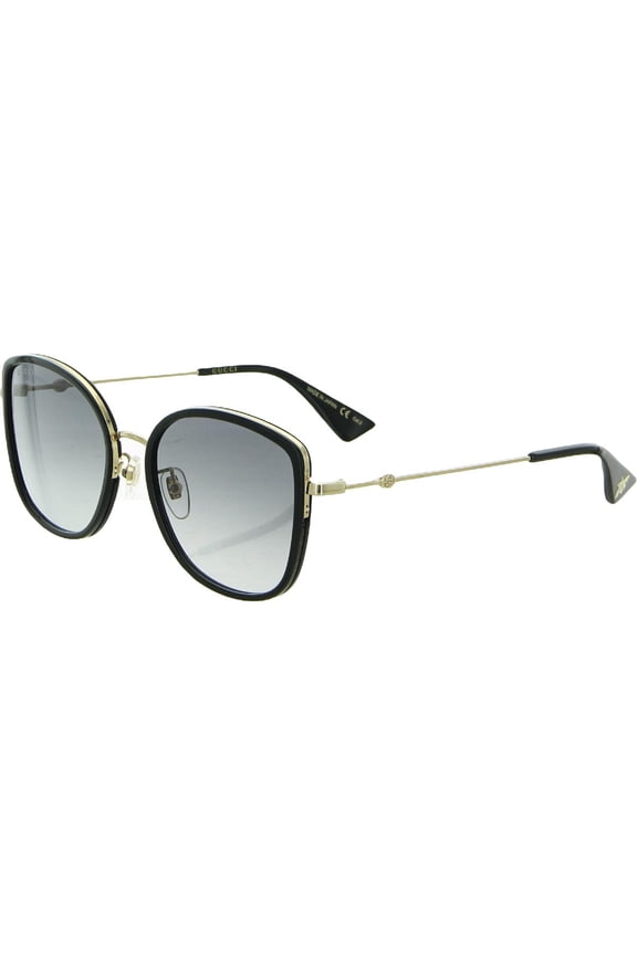 Womens UV Protection Oversized Cat Eye Sunglasses Black 56mm