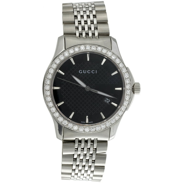 グッチ GUCCI YA126402 ブラック Gucci Ya126402 Diamond Watch Black Dial G-Timeless 38mm