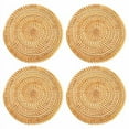 thumbnail image 1 of Guckmall Scratch Resistant Table Place Mats, Brown, Rattan, 1 of 3