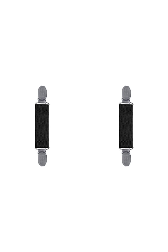 Guczhu Adjustable Mitten Clips for and Adults, Elastic Glove Clips for Coat, Hat, and Sweater, Winter Accessory, Black*2