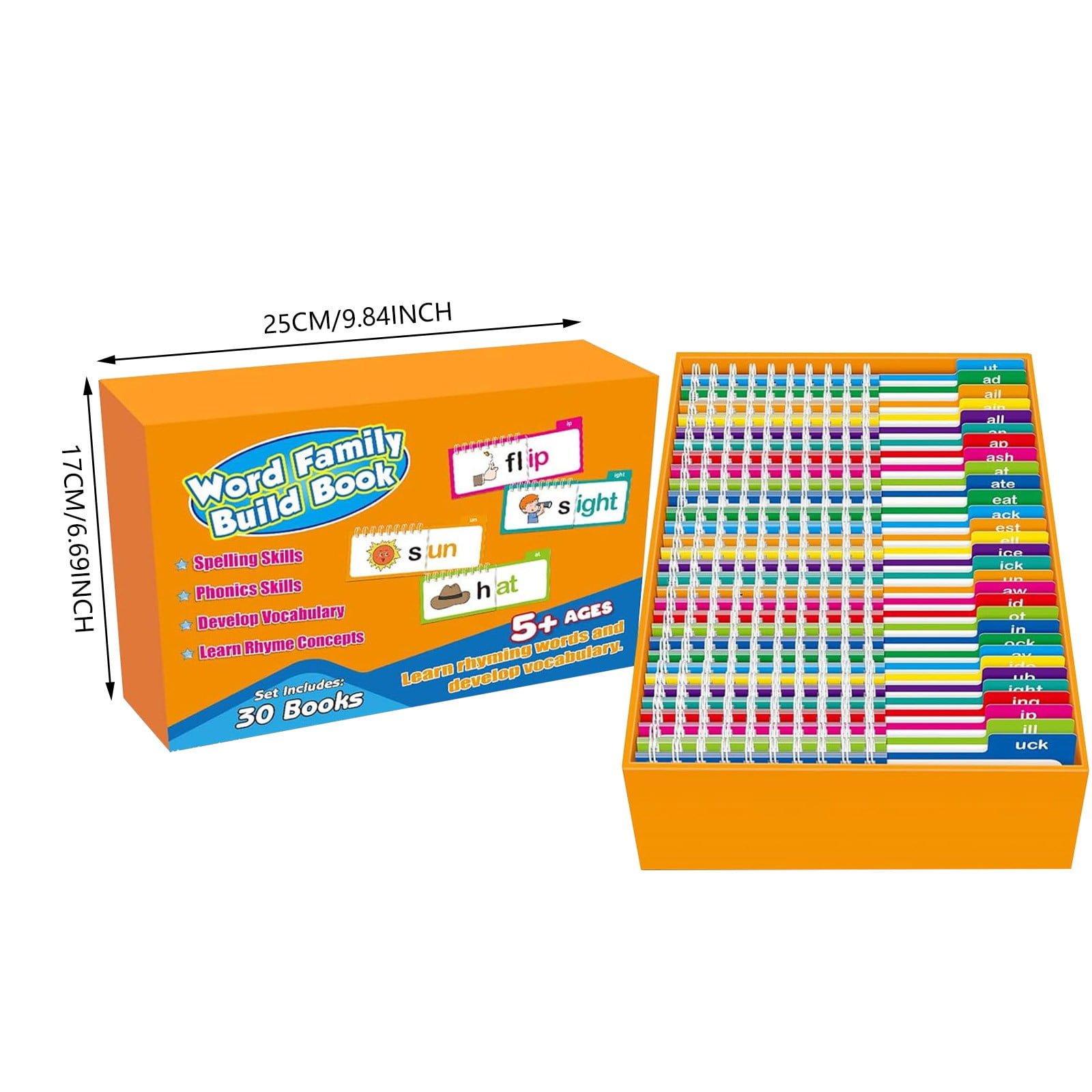 Guczhu-Books30 Reading Rhyming Word Book Set-Word Families Letter ...