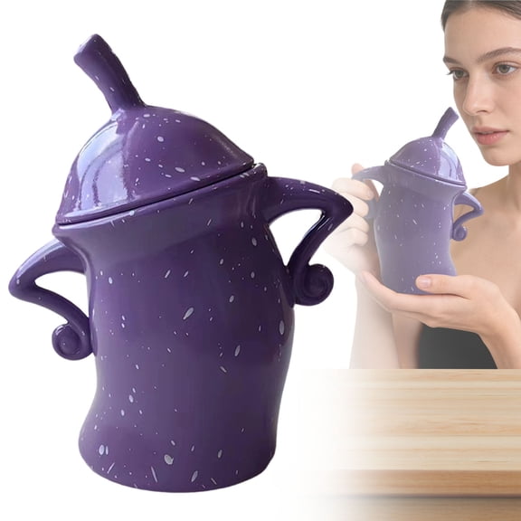 Guczhu Canister with Attitude Storage Jar, Airtight Kitchen Container with Lid for Coffee, Tea, Sugar, Candy, Flour, Snacks, Decorative Pantry Organization, Purple