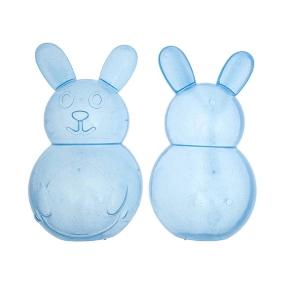 Guczhu Easter Bunny Plastic Containers, 10.25 Inch Shaped Candy Holder, Reusable Storage Box for Festive Holiday Decor, A