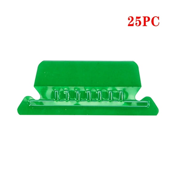Guczhu File Folder Tabs, 25 Hanging File Folder Tabs and 25 Inserts for Quick Organize and Identification, Plastic Hanging Files Easy to Read, Green