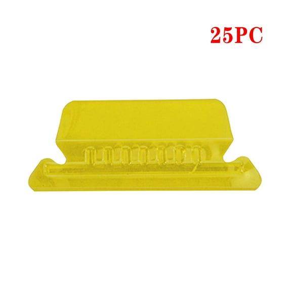 Guczhu File Folder Tabs, 25 Hanging File Folder Tabs and 25 Inserts for Quick Organize and Identification, Plastic Hanging Files Easy to Read, Yellow