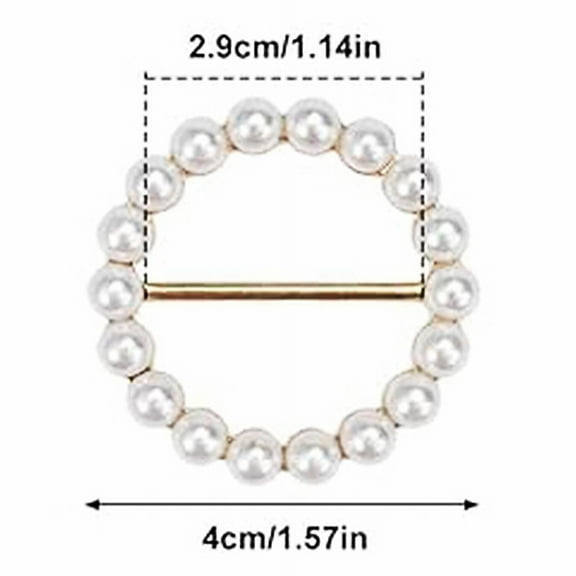 Guczhu Gold And Silver Scarf Ring Clip Gd2 Aluminum Alloy-Scarf Ring Clip T Shirt Ties Clips Clothes Corner Knotted Button For Women Fashion Metal Round Circle Shirt Clip Buckle