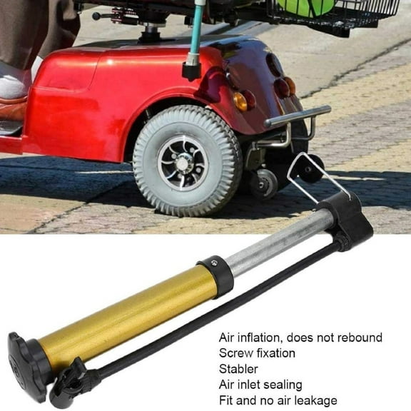 Guczhu Portable Bicycle Air Pump Plastic-Pump For Tires Scooter Inflator Portable Mobility Scooter Pump Inflation Tool Small Inflator Accessory For Car &