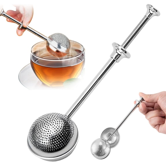 Shiogb Powder Sugar Shaker Duster, Stainless Flour Duster for Baking Dusting Wand Dispenser Tea Filter Baking Tool for Powdered Sugar, A